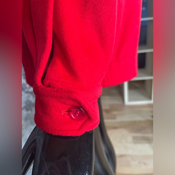 Red Wool Bomber-Style Coat - Picture 11 of 16